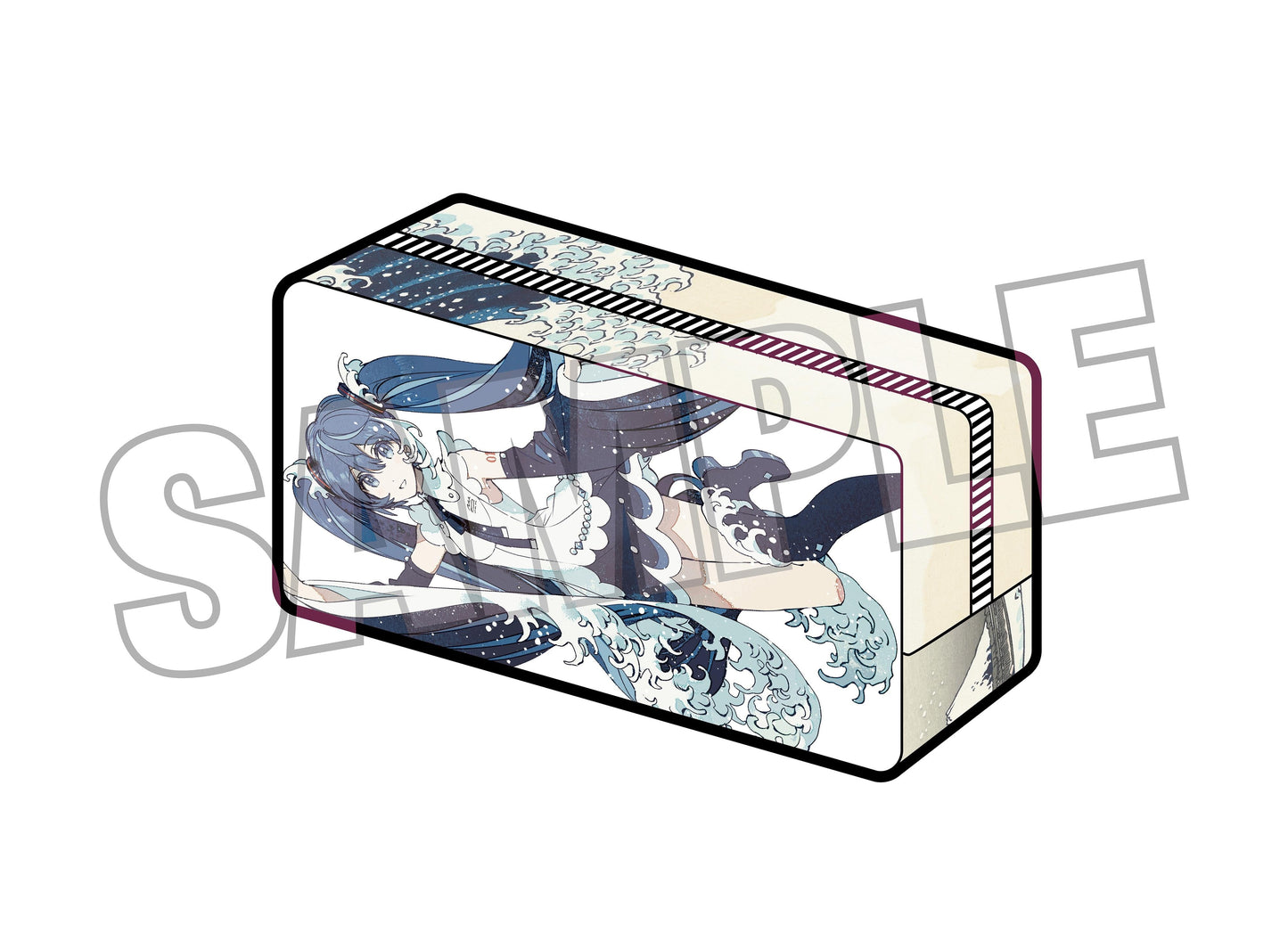 【Pre-order】Hokusai Katsushika x Hatsune Miku - Hatsune Miku Clear Pen Pouch (by Rella; The Great Wave off Kanagawa)