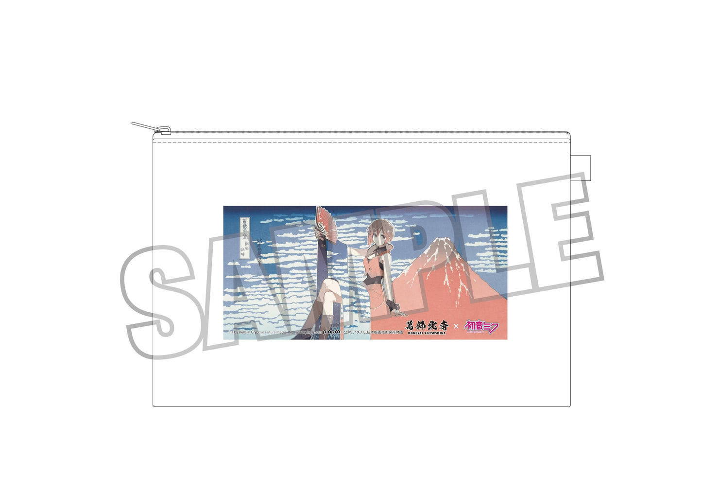 【Pre-order】Hokusai Katsushika x Hatsune Miku - MEIKO Pouch (by Rella; Fine Wind, Clear Morning)
