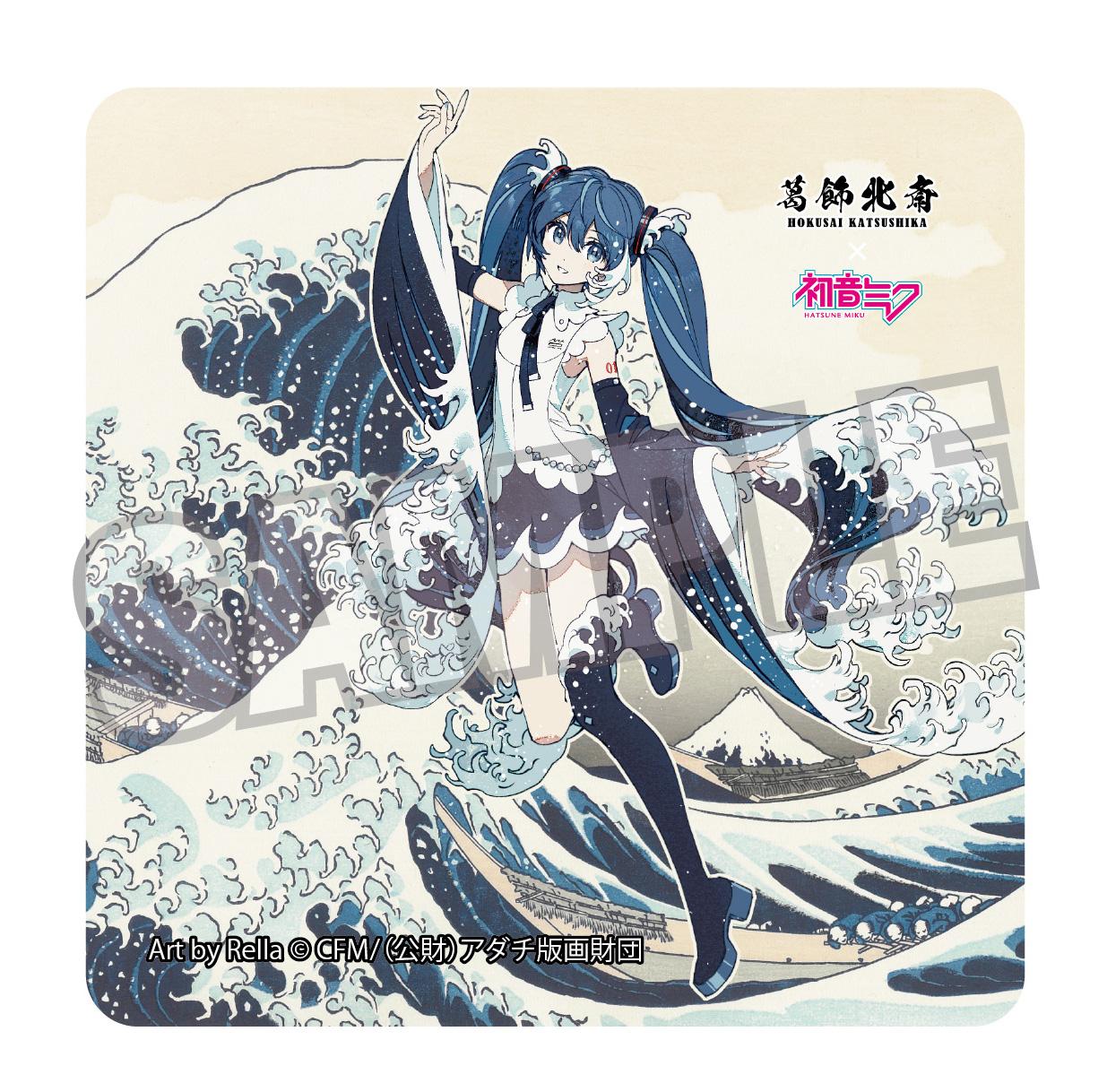 【Pre-order】Hokusai Katsushika x Hatsune Miku - Hatsune Miku Sticker (Rella; The Great Wave off Kanagawa)