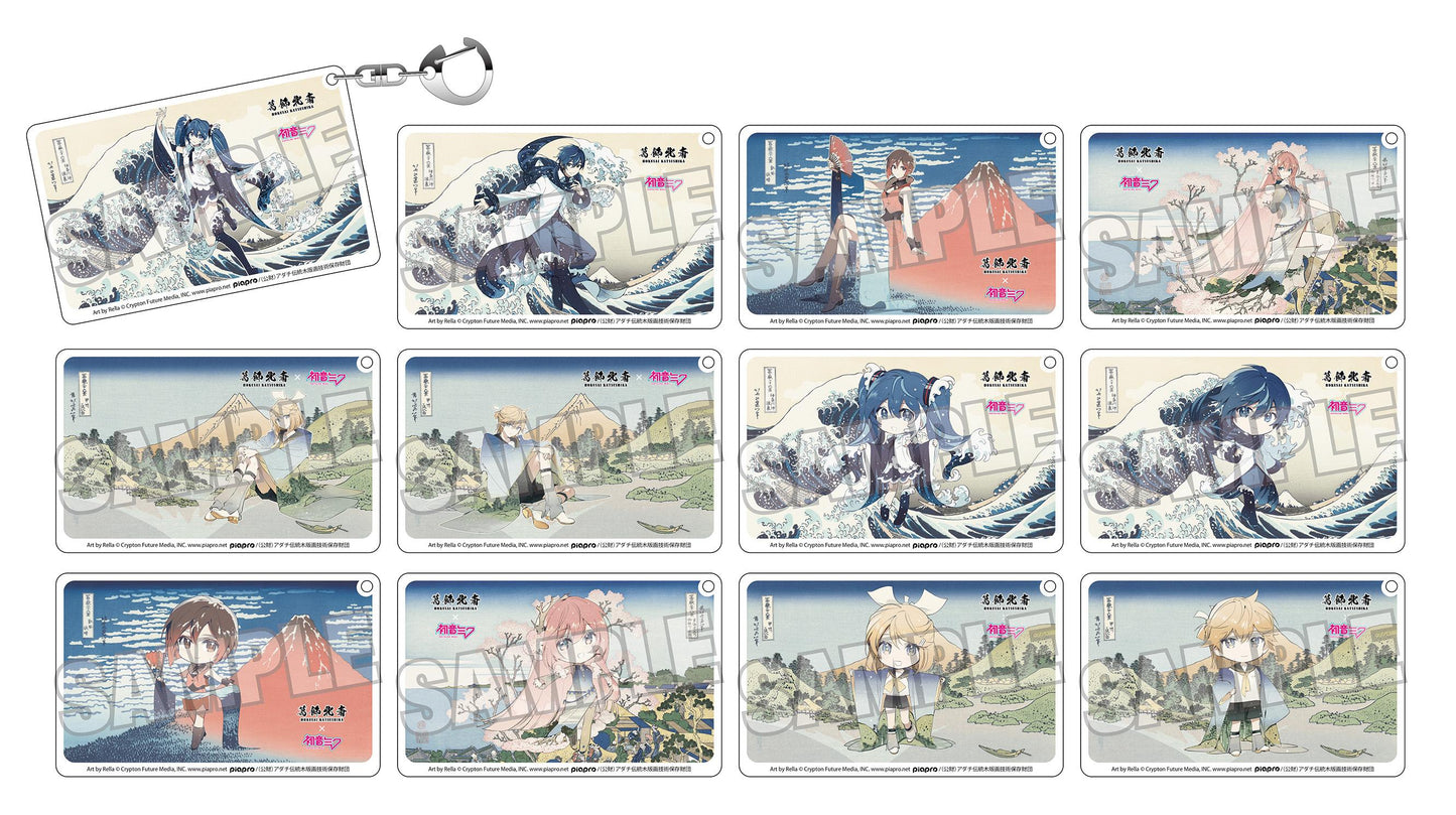 【Pre-order】Hokusai Katsushika x Hatsune Miku - Hatsune Miku Clear Acrylic Keychain (Blind Box; by Rella; Trading)