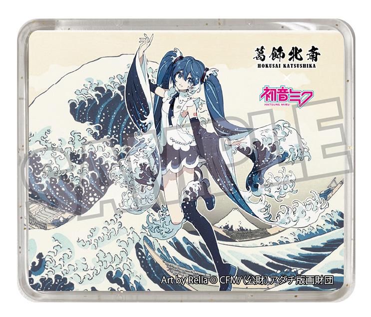 【Pre-order】Hokusai Katsushika x Hatsune Miku - Hatsune Miku 3D Magnet (by Rella; The Great Wave off Kanagawa)