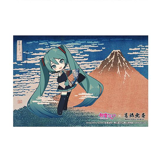 【Pre-order】Hokusai Katsushika x Hatsune Miku by iXima - Hatsune Miku Postcard (Fine Wind, Clear Morning, Mini Character Ver., Rerun)