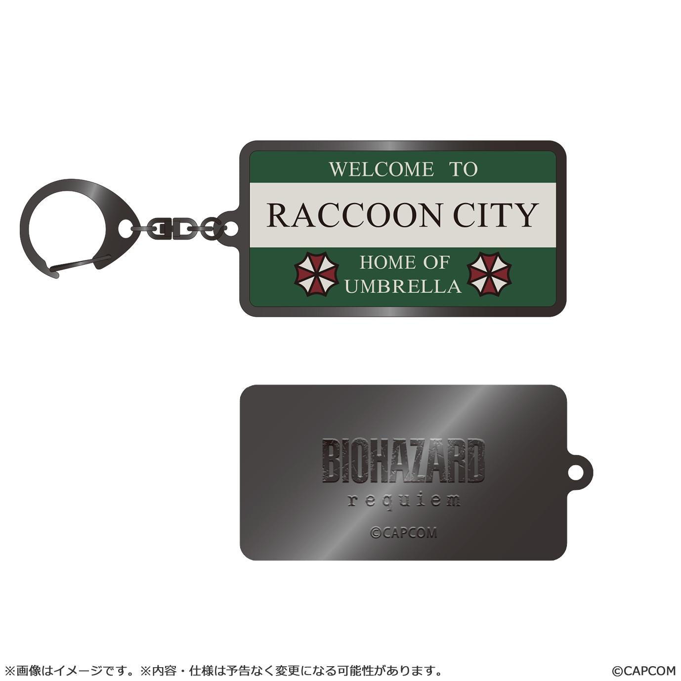 【Pre-order】Resident Evil - Metal Keychain (Requiem, Raccoon City Welcome Sign)