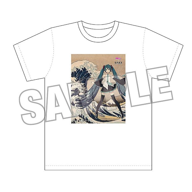 【Pre-order】Hokusai Katsushika x Hatsune Miku by iXima - Hatsune Miku T-shirt (The Great Wave off Kanagawa; Rerun)