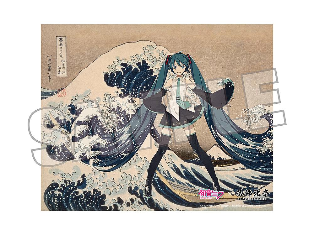 【Pre-order】Hokusai Katsushika x Hatsune Miku by iXima - Hatsune Miku Canvas Art (The Great Wave off Kanagawa, Rerun)
