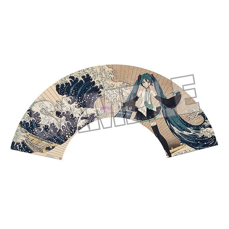 【Pre-order】Hokusai Katsushika x Hatsune Miku iXima - Hatsune Miku Hand Fan (The Great Wave off Kanagawa, Rerun)