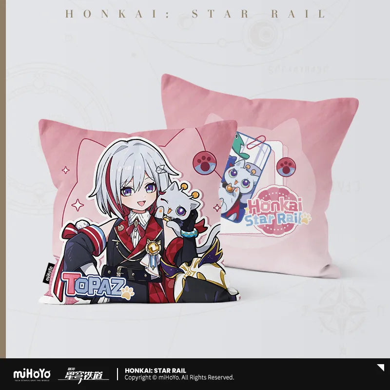 Honkai: Star Rail - Little Cat Series Collection Card Square pillow