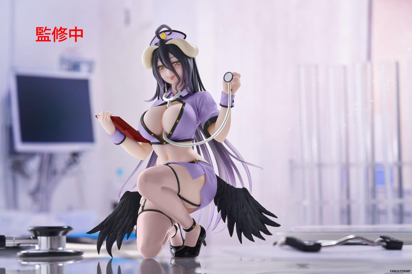 【Pre-order】Overlord - Albedo Desktop Cute Figure (Nurse Ver., Renewal)