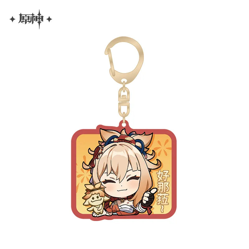 Genshin Impact Inazuma Chibi Character Acrylic Keychain Ver2