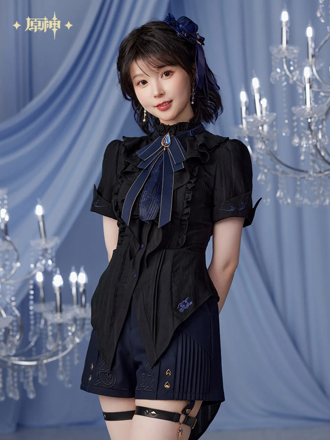 【Pre-Order】Genshin Impact - Furina Impression Series Short-Sleeve Waisted Blouse