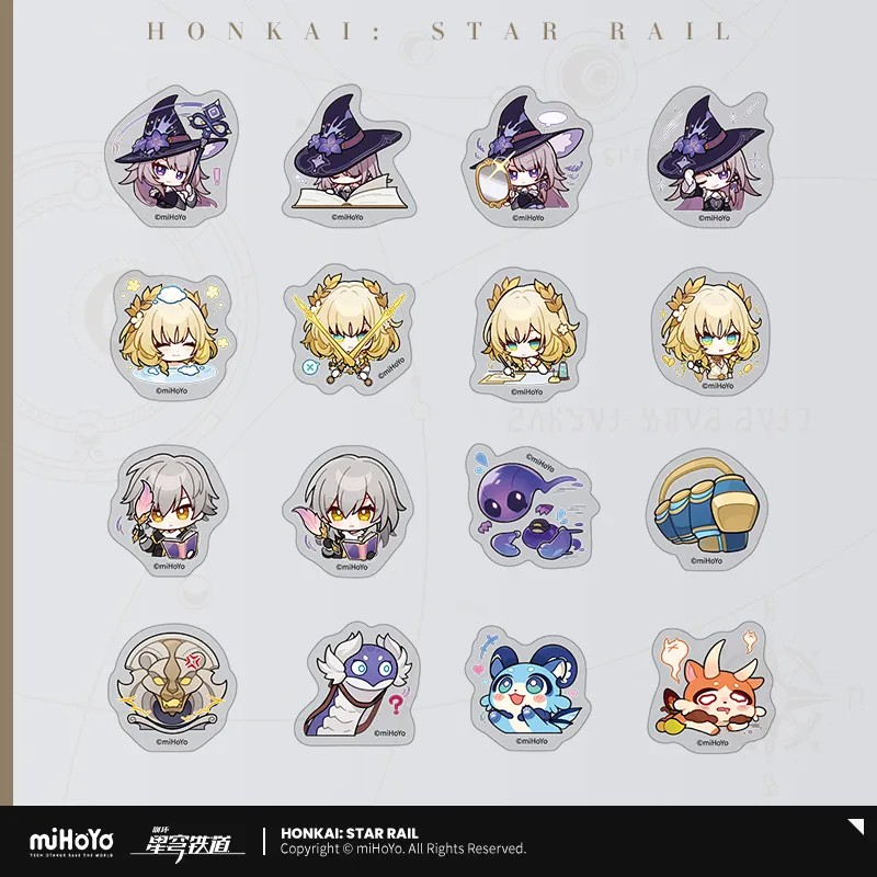 Honkai: Star Rail - Pom-Pom Gallery Chibi Sticker Pack