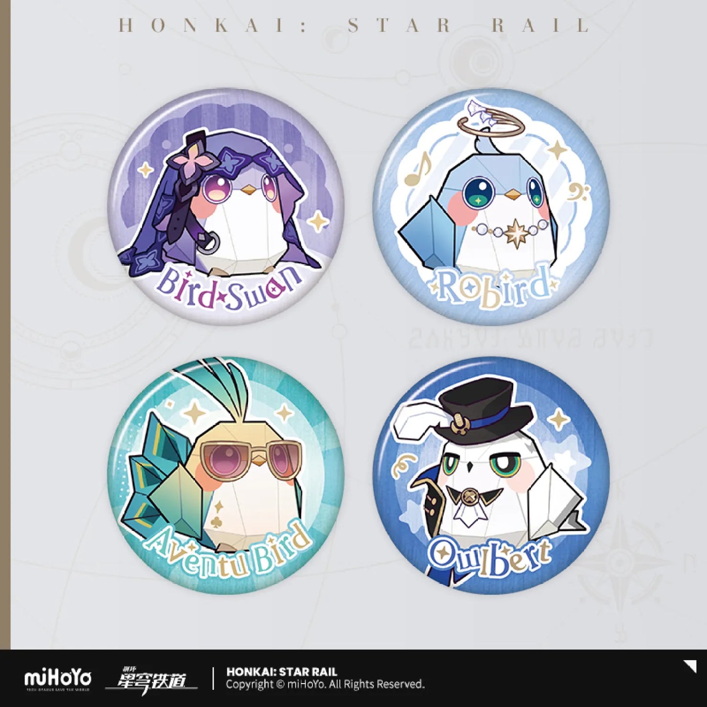 Honkai: Star Rail - Owlbert’s Reception Room Series Chibi Badge Set