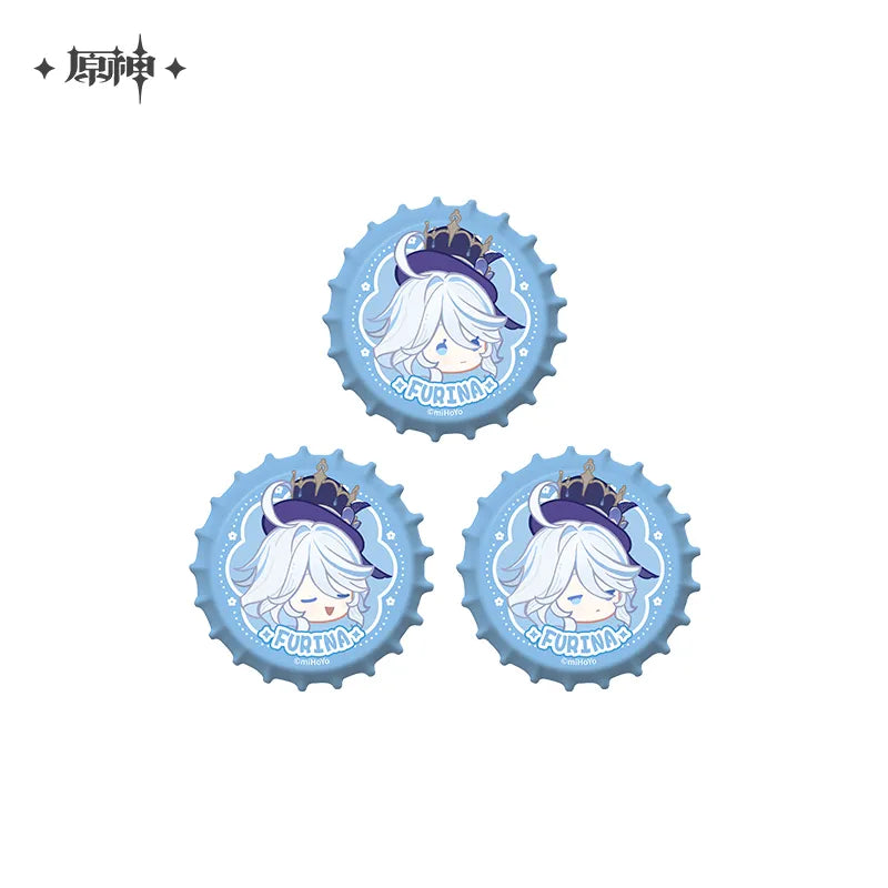 Genshin Impact - Fragrant Fantasy Series Chibi Bottle Cap Badge Set