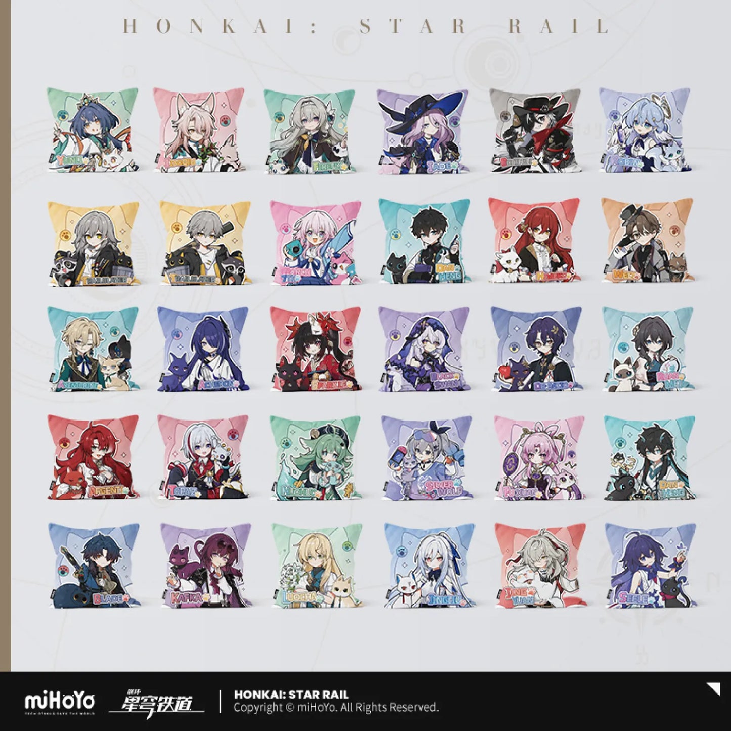 Honkai: Star Rail - Little Cat Series Square Pillow