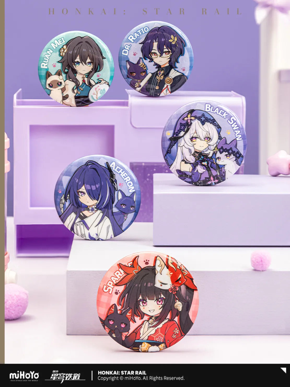 Honkai: Star Rail - Little Cat Series Tinplate Badge