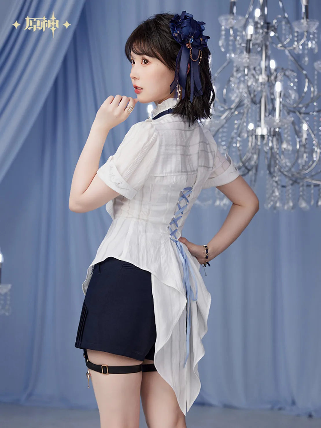 【Pre-Order】Genshin Impact - Furina Impression Series Short-Sleeve Waisted Blouse