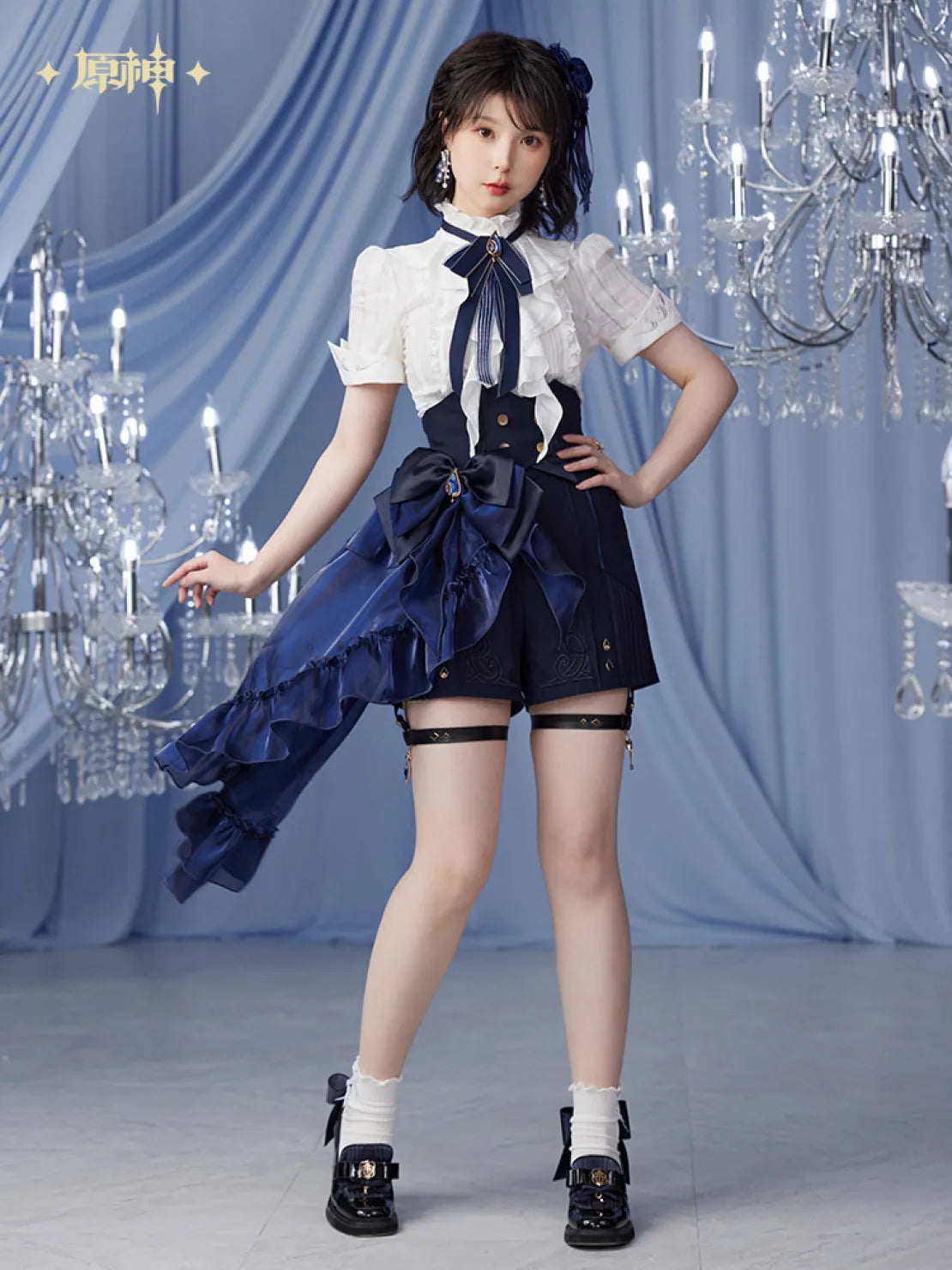 【Pre-Order】Genshin Impact - Furina Impression Series Short-Sleeve Waisted Blouse