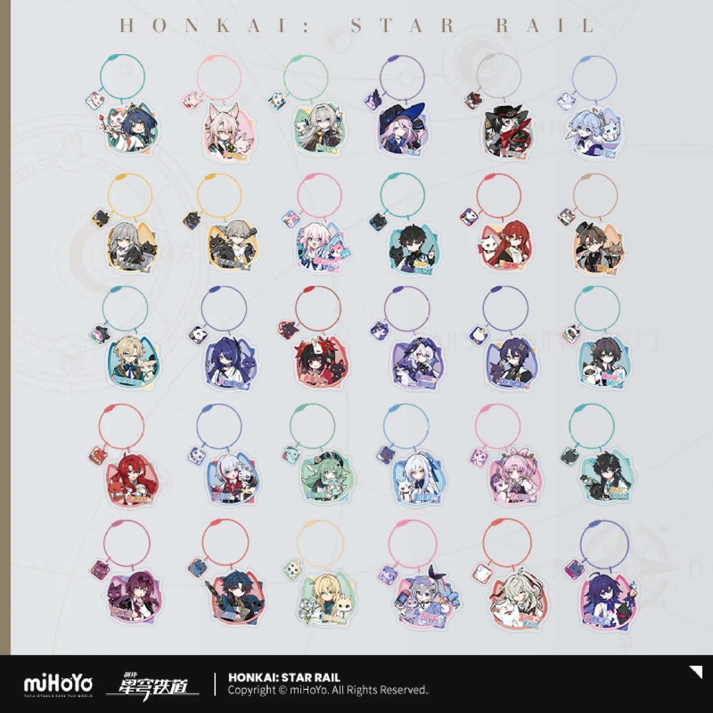 Honkai: Star Rail - Little Cat Series Acrylic Keychain