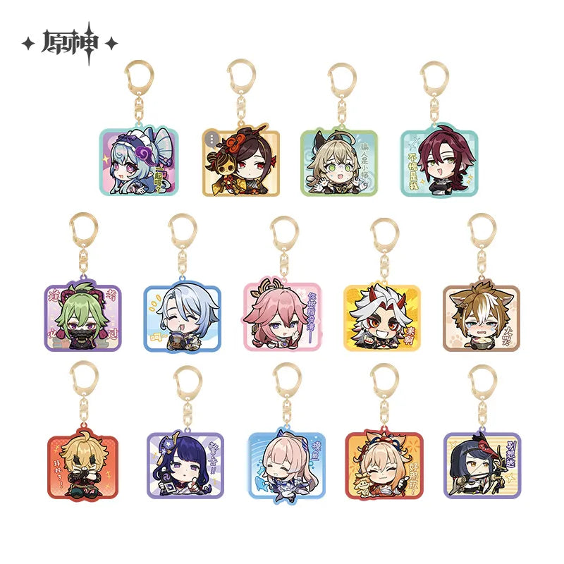 Genshin Impact Inazuma Chibi Character Acrylic Keychain Ver2