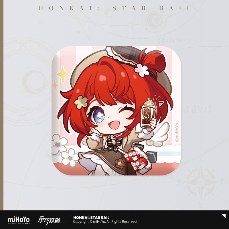 【Pre-Order】Honkai: Star Rail - Express Travel Series Chibi Square Tinplate Badge