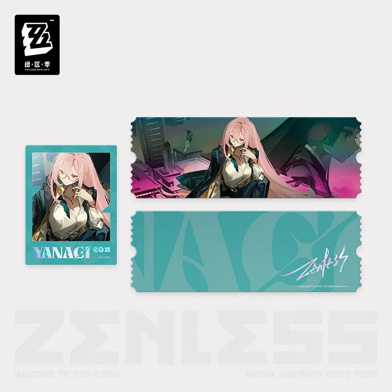 【Pre-Order】Zenless Zone Zero - Frequencies Visuals Series Tsukishiro Yanagi Badge/Acrylic Block/Laser Ticket Set