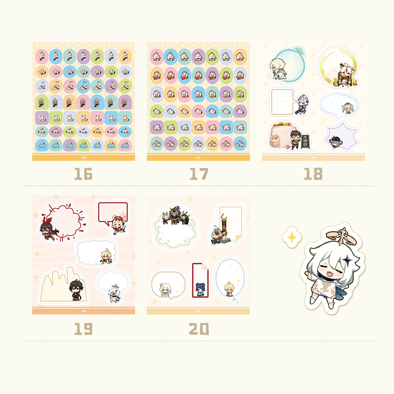 Genshin Impact Chibi Sticker Book - Paimon’s Paintings