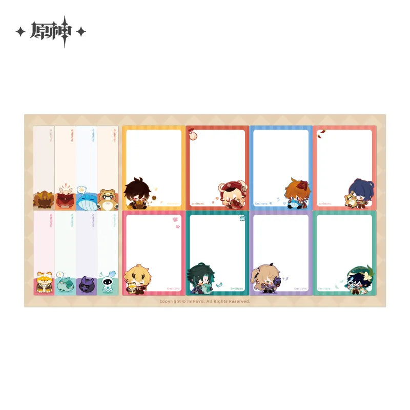 Genshin Impact - Chibi Character Sticky Note Set