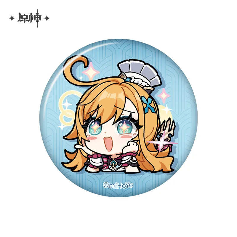 Genshin Impact Fontaine Character Chibi Badges