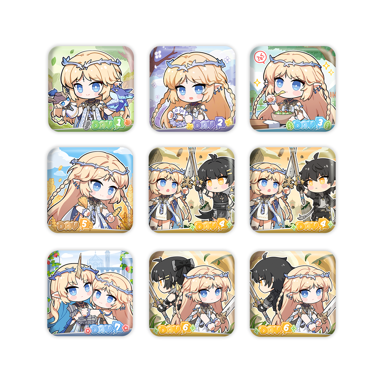 【Pre-Order】Wuthering Waves - Cartethyia Themed Chibi Ver. Tinplate Badge Blind Box
