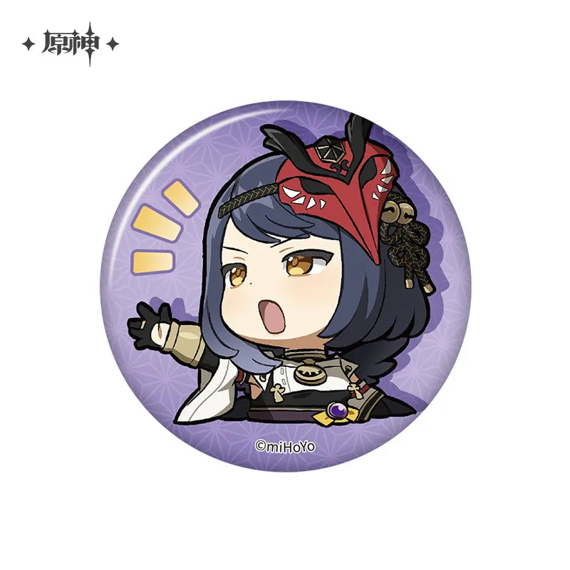 Genshin Impact Inazuma Chibi Emoji Character Badges Ver2