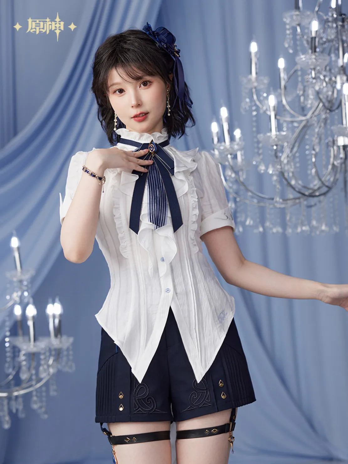 【Pre-Order】Genshin Impact - Furina Impression Series Short-Sleeve Waisted Blouse