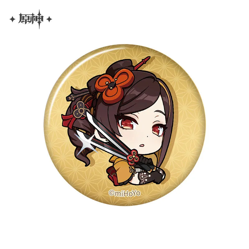 Genshin Impact Inazuma Chibi Emoji Character Badges Ver2