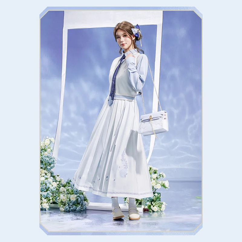 Genshin Impact - Kamisato Ayato Impression Long Pleated Skirt