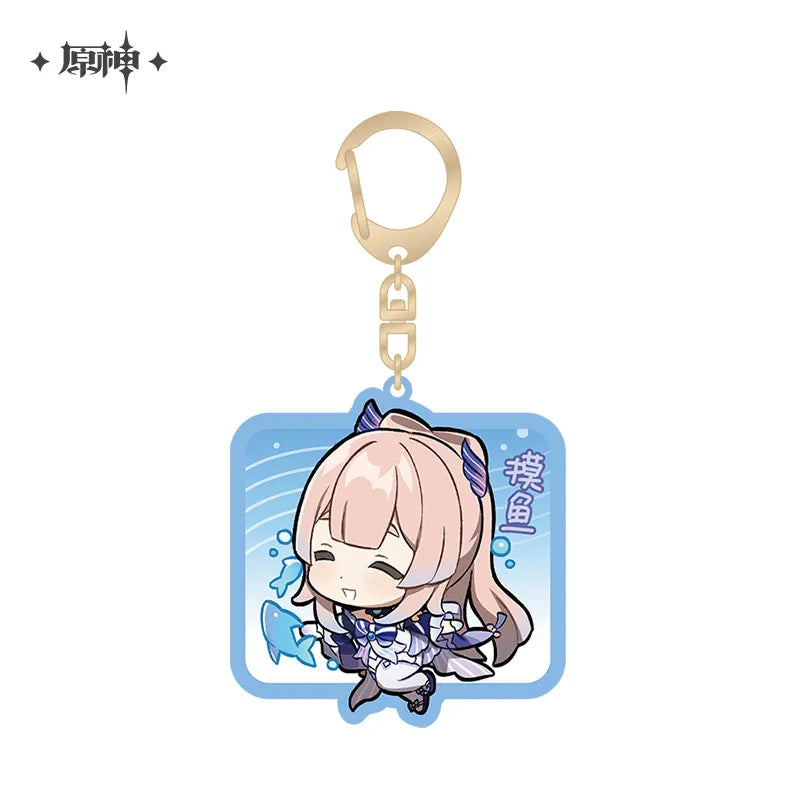 Genshin Impact Inazuma Chibi Character Acrylic Keychain Ver2