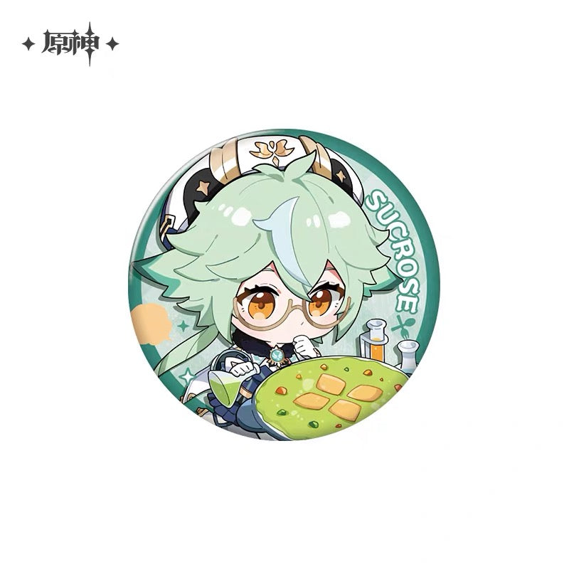 Genshin Impact Delicious Party Character Chibi Badges