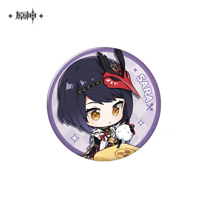Genshin Impact Delicious Party Character Chibi Badges