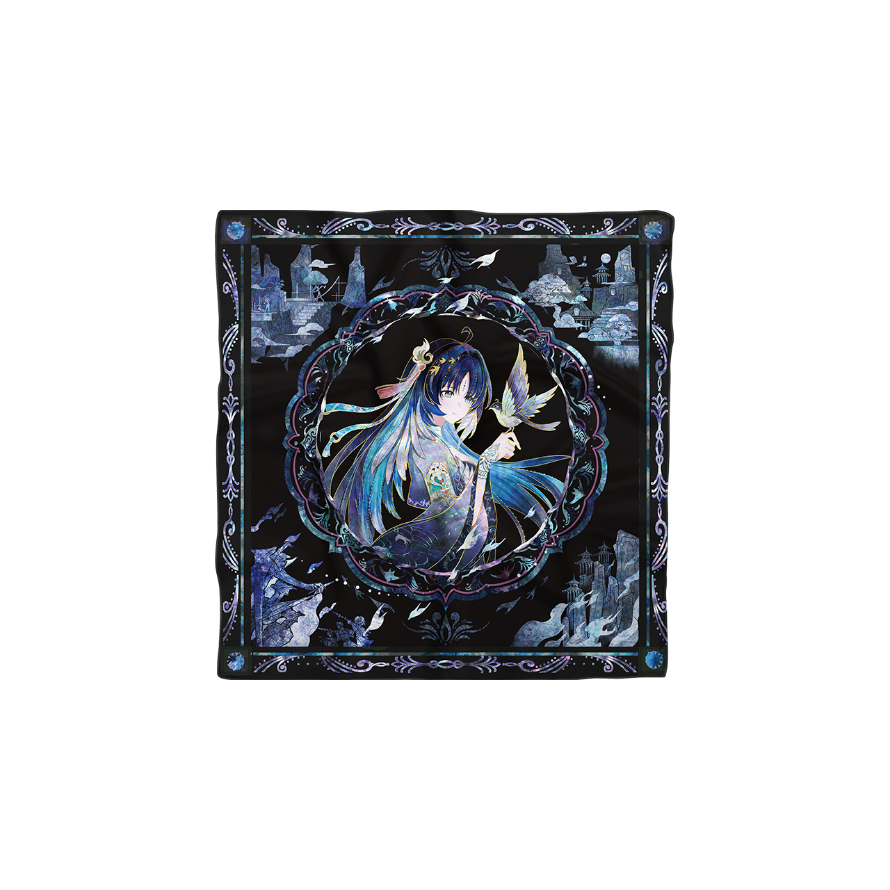 【Pre-Order】Wuthering Waves - Resonator Themed Reversible Square Silk Scarf