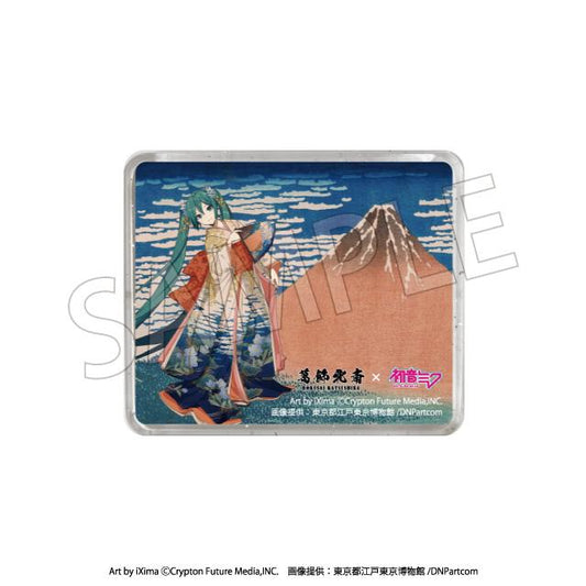 【Pre-order】Hokusai Katsushika x Hatsune Miku - Hatsune Miku 3D Magnet (Thirty-six Views of Mount Fuji Fine Wind, Clear Morning, Rerun)