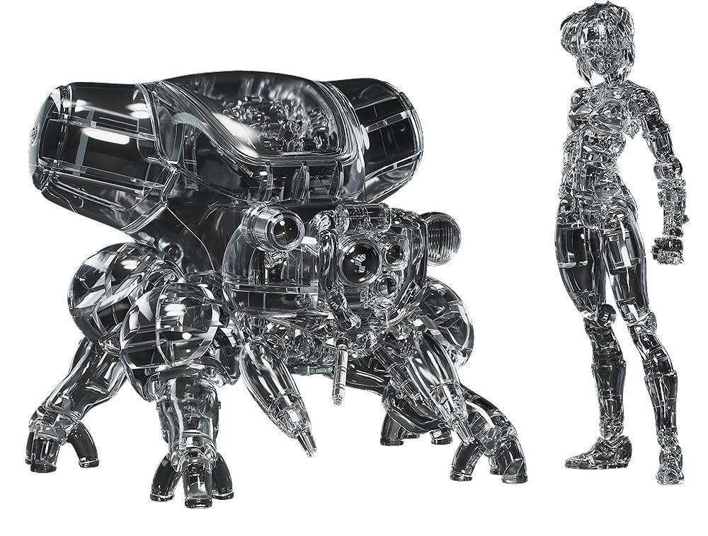 【Pre-order】Ghost in the Shell - Motoko Kusanagi, Fuchikoma PLAMAX minimum factory MF-96 (Manga Edition; Thermoptic Camouflage Ver.)