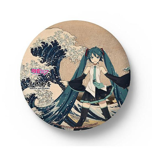 【Pre-order】Hokusai Katsushika x Hatsune Miku by iXima - Hatsune Miku Big Can Badge (The Great Wave off Kanagawa, Rerun)
