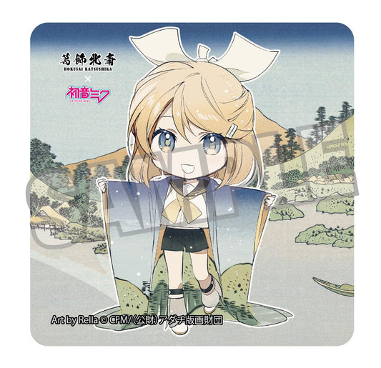 【Pre-order】Hokusai Katsushika x Hatsune Miku - Kagamine Rin Sticker (Rella, Mini Character Reflection in Lake at Misaka in Kai Province)
