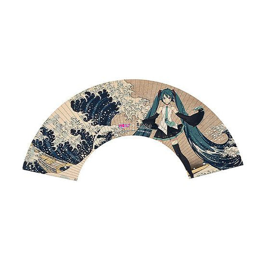 【Pre-order】Hokusai Katsushika x Hatsune Miku iXima - Hatsune Miku Hand Fan (The Great Wave off Kanagawa, Rerun)
