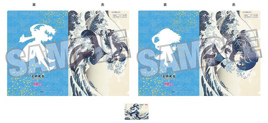 【Pre-order】Hokusai Katsushika x Hatsune Miku - KAITO A4 Clear File Set (by Rella; 2 Clear Files + 1 Card; The Great Wave off Kanagawa)