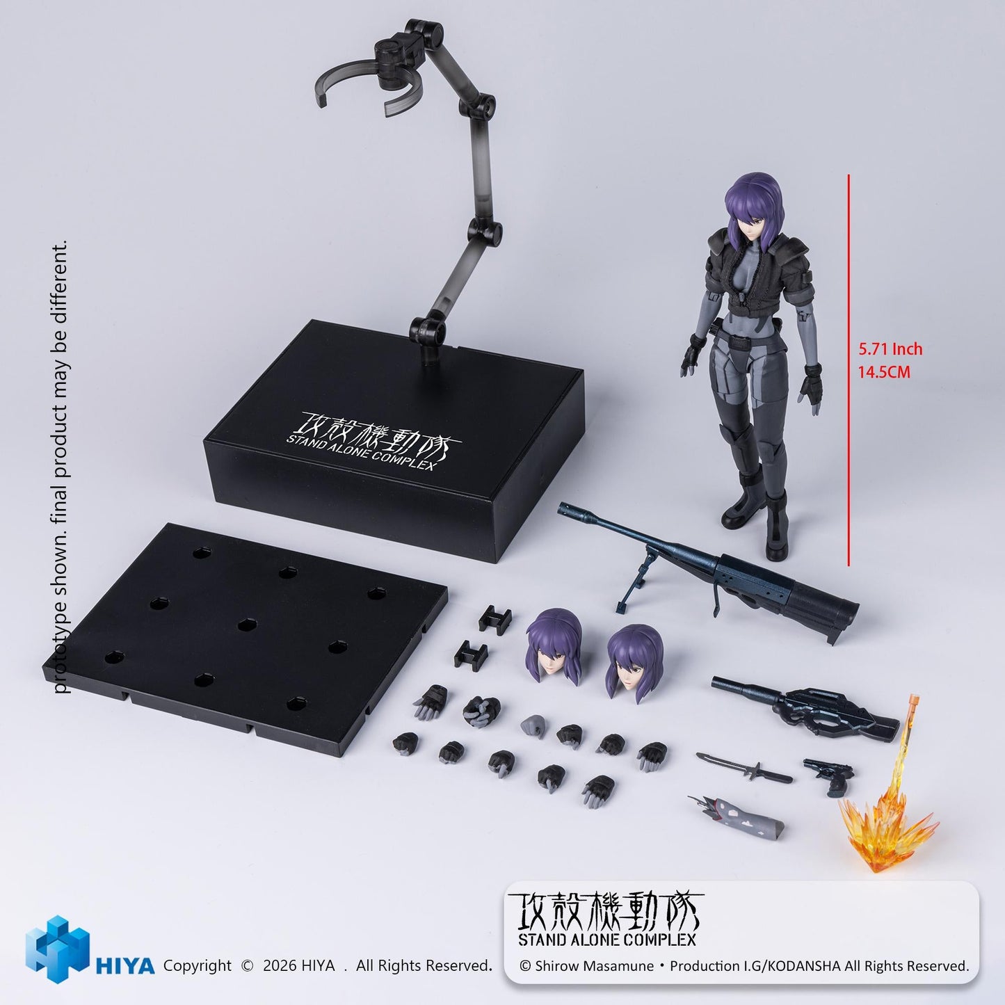 【Pre-order】GHOST IN THE SHELL - Kusanagi Motoko Action Figure (HIYA Exquisite Super Series; 1/12 Scale; 6 Inch; Stand Alone Complex; Battle Suit Version)