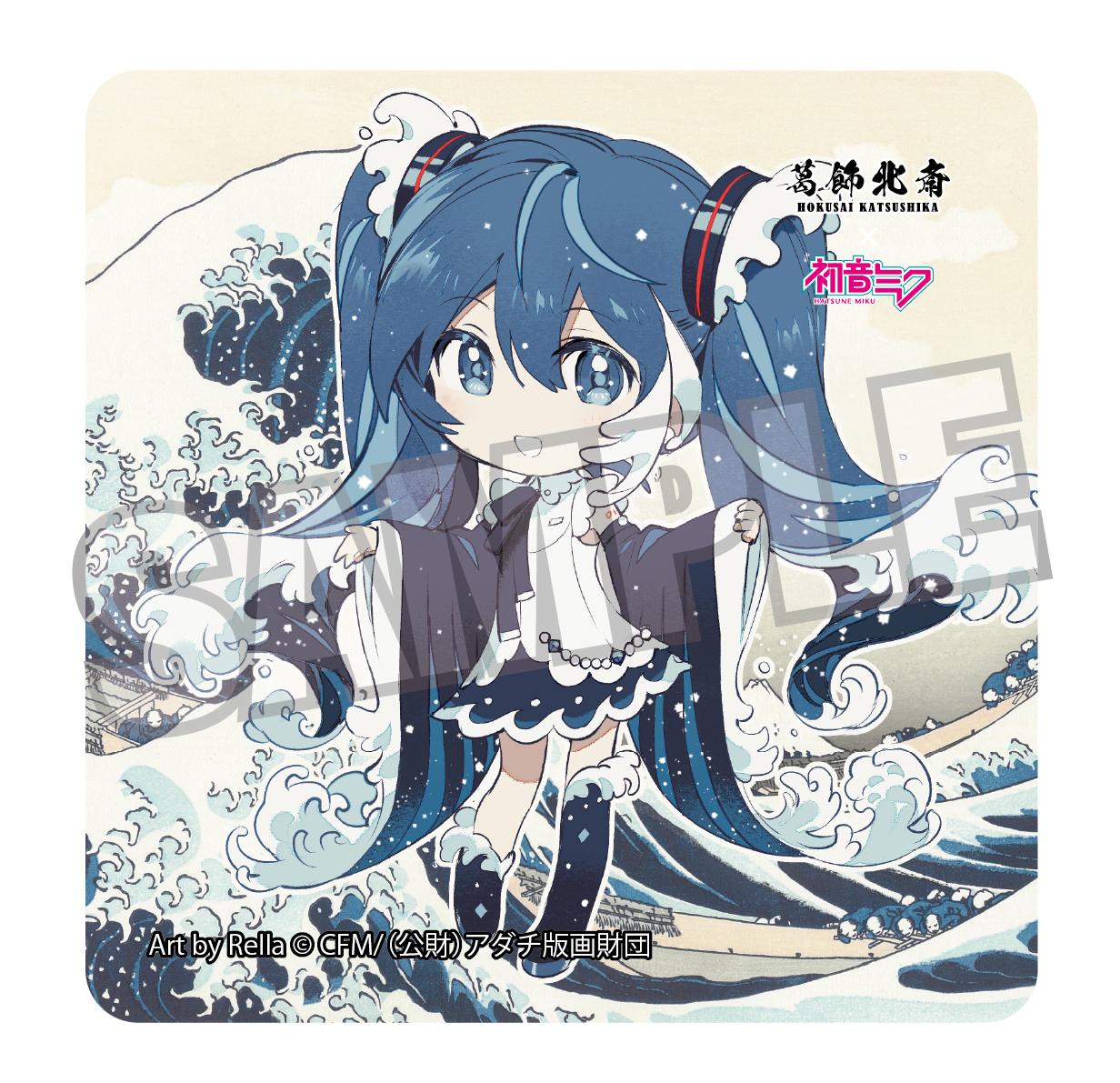 【Pre-order】Hokusai Katsushika x Hatsune Miku - Hatsune Miku Sticker (Rella; Mini Character; The Great Wave off Kanagawa)