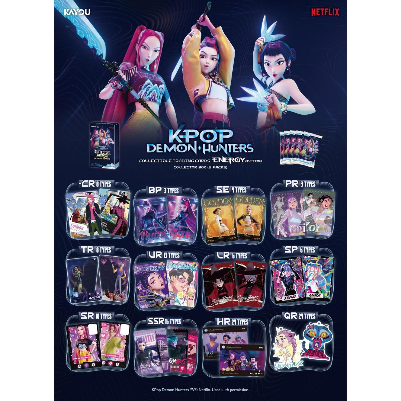 【Pre-order】KPop Demon Hunters -  trading cards (Blind Box, collectible, energy edition)