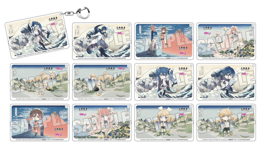 【Pre-order】Hokusai Katsushika x Hatsune Miku - Hatsune Miku Clear Acrylic Keychain (Blind Box; by Rella; Trading)