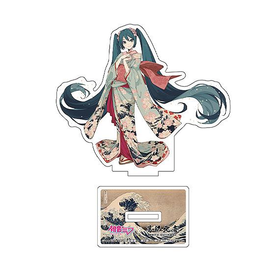 【Pre-order】Hokusai Katsushika x Hatsune Miku by iXima - Hatsune Miku Die-Cut Acrylic Stand (The Great Wave off Kanagawa, Kimono Ver., Rerun)