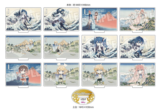 【Pre-order】Hokusai Katsushika x Hatsune Miku - Hatsune Miku Acrylic Stand (Blind Box, by Rella, Trading)