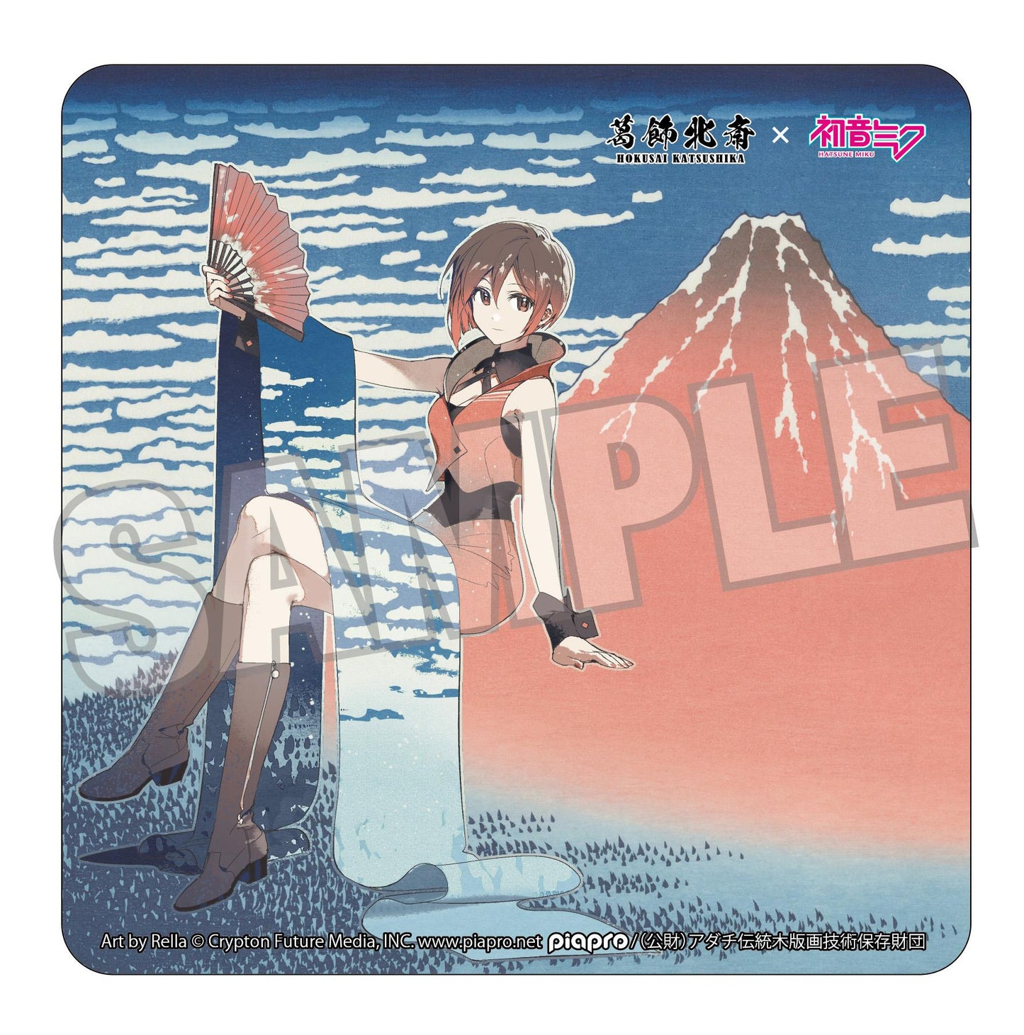 【Pre-order】Hokusai Katsushika x Hatsune Miku - MEIKO Car Magnet (by Rella; Fine Wind, Clear Morning)